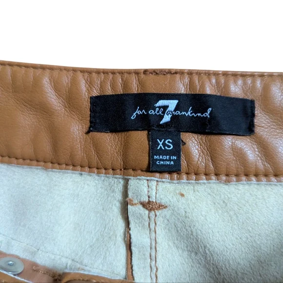 7 For All Mankind Vegan Leather Pants - Picture 7 of 8